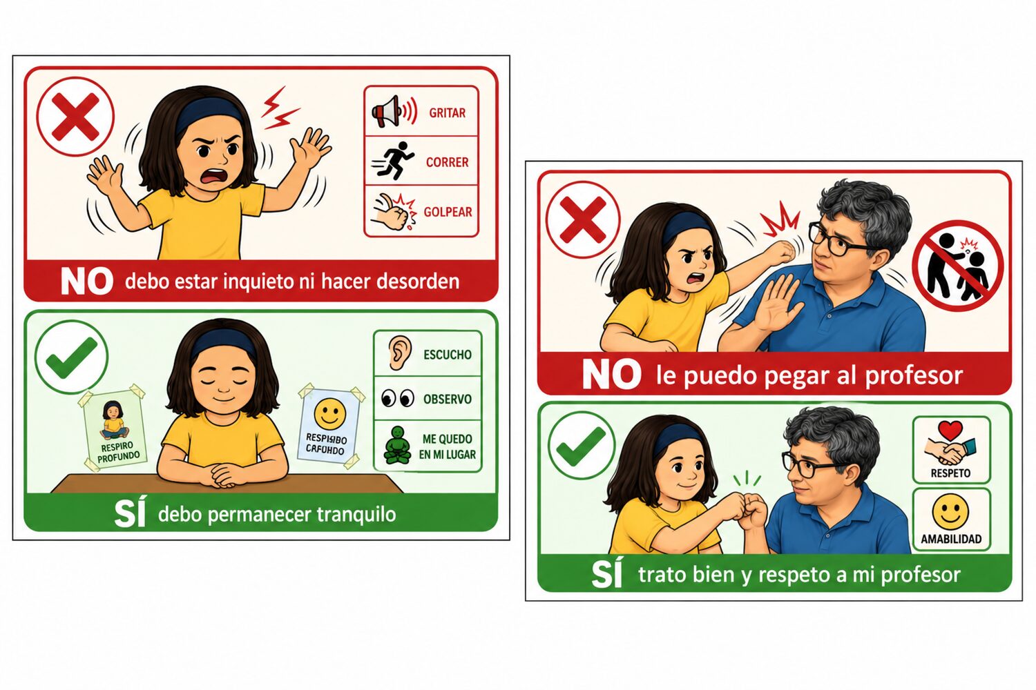 Reglas visuales de una clase de música